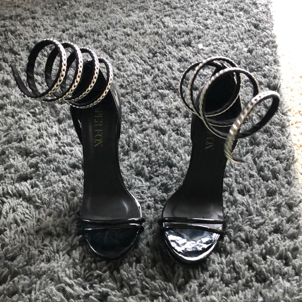 Very sexy wrap around ankle open toed heels